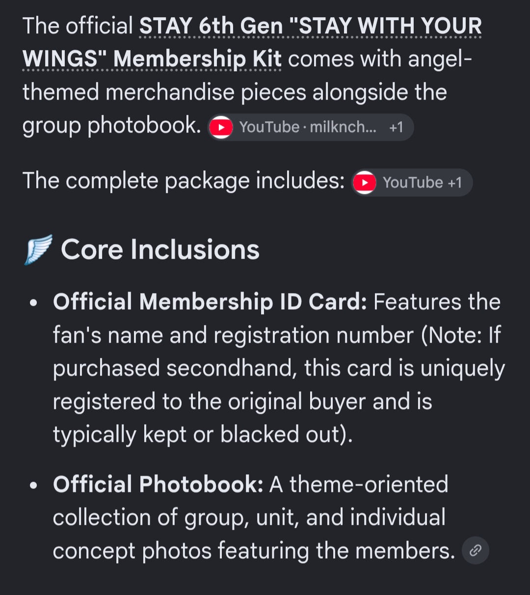Stay with your wings fan club package