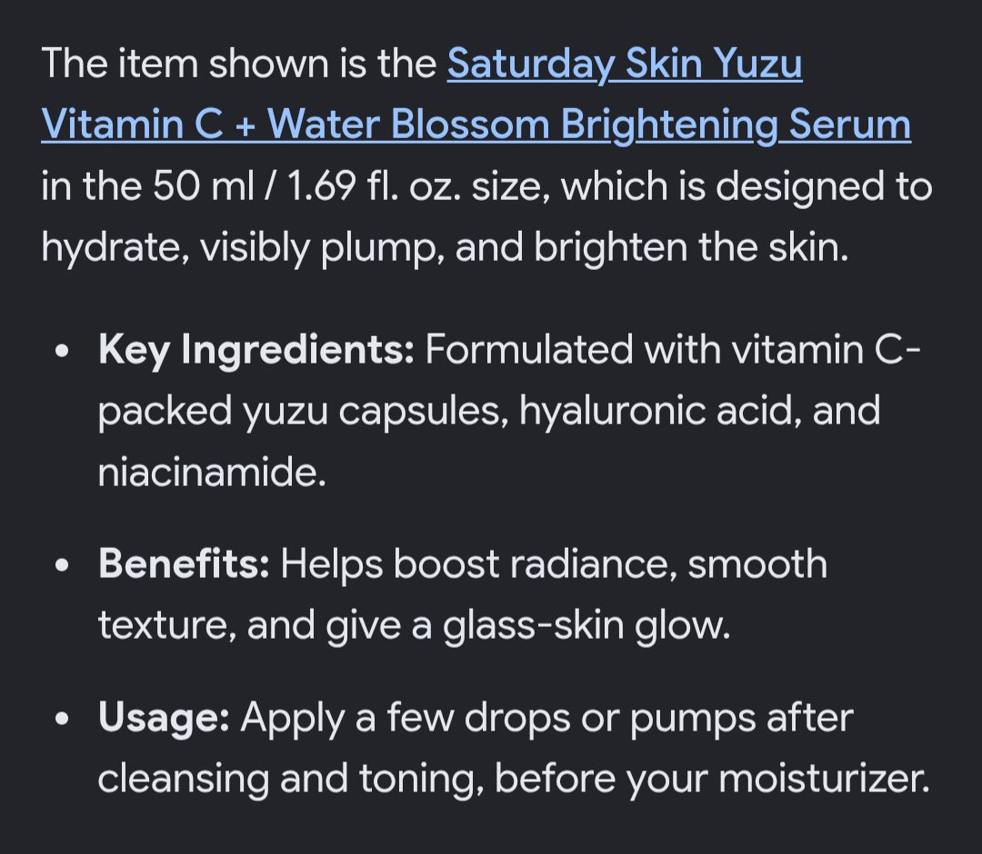 Saturday skin serum