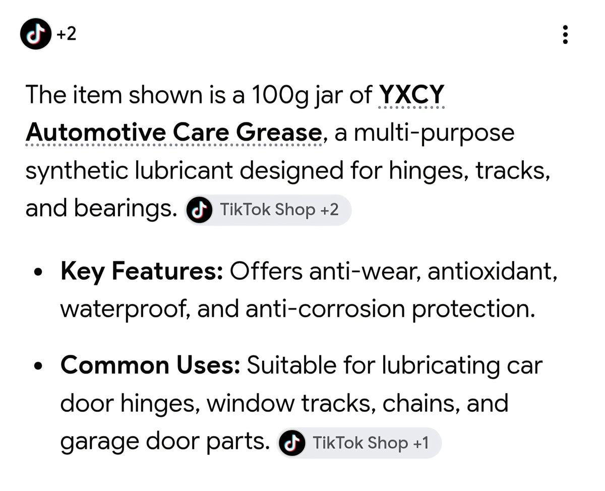 YXCY car care grease