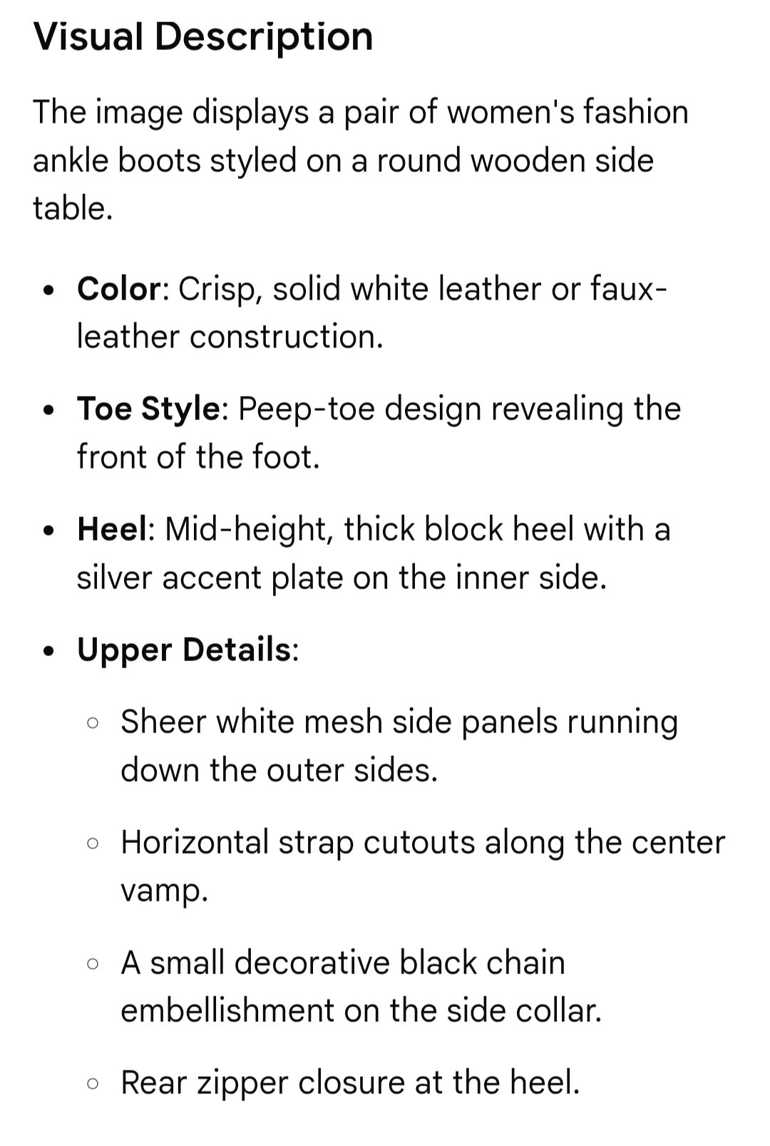 White shoe for women