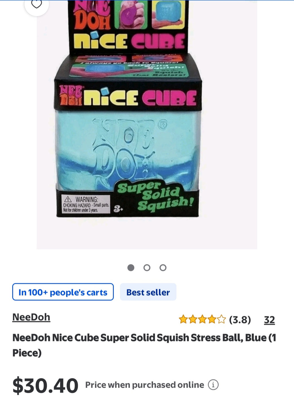 Nice cube in blue super solid squish
