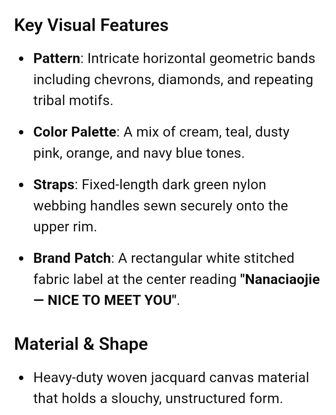 Nan Nice to meet you tote