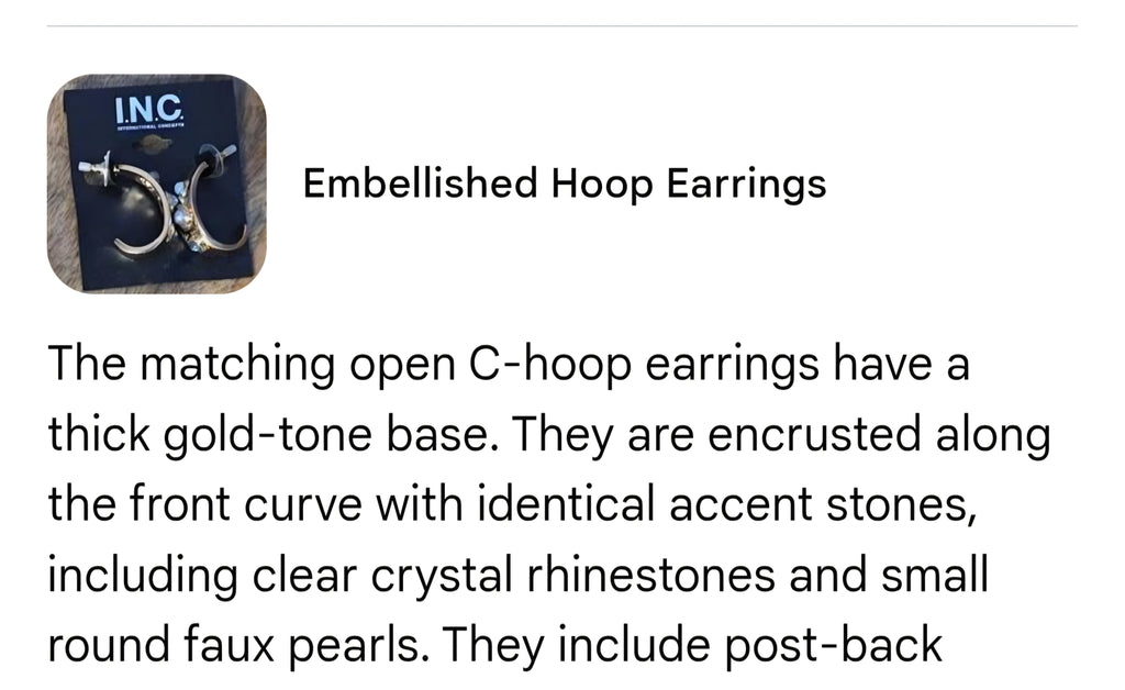 I.N.C earrings