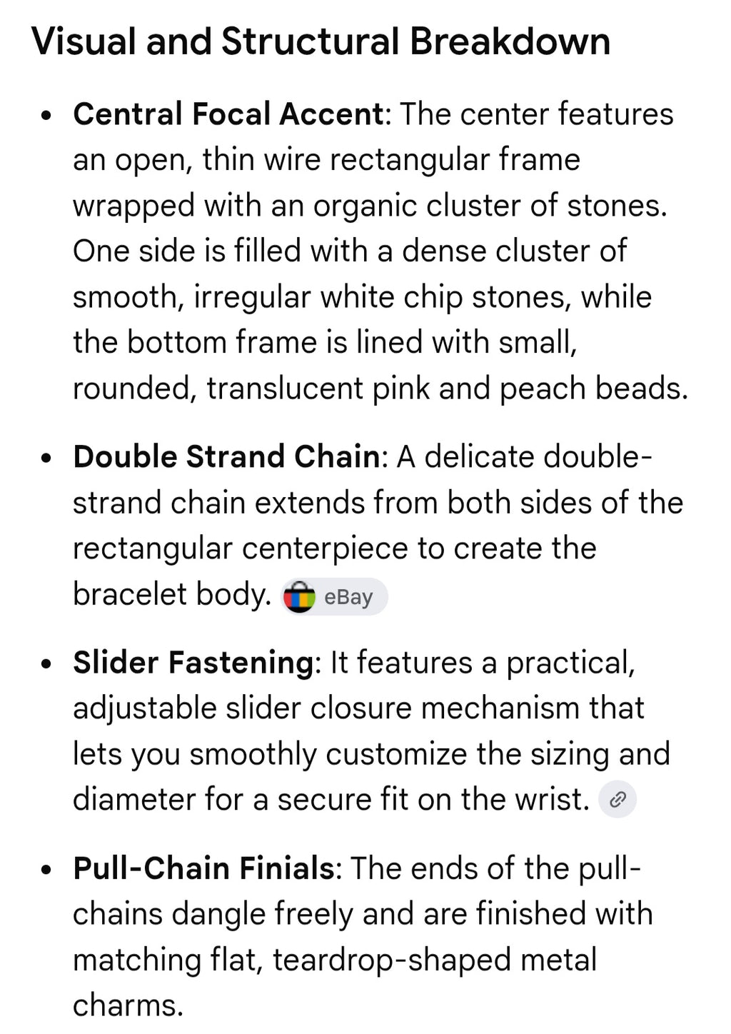 Bracelet with pull chain for better fit