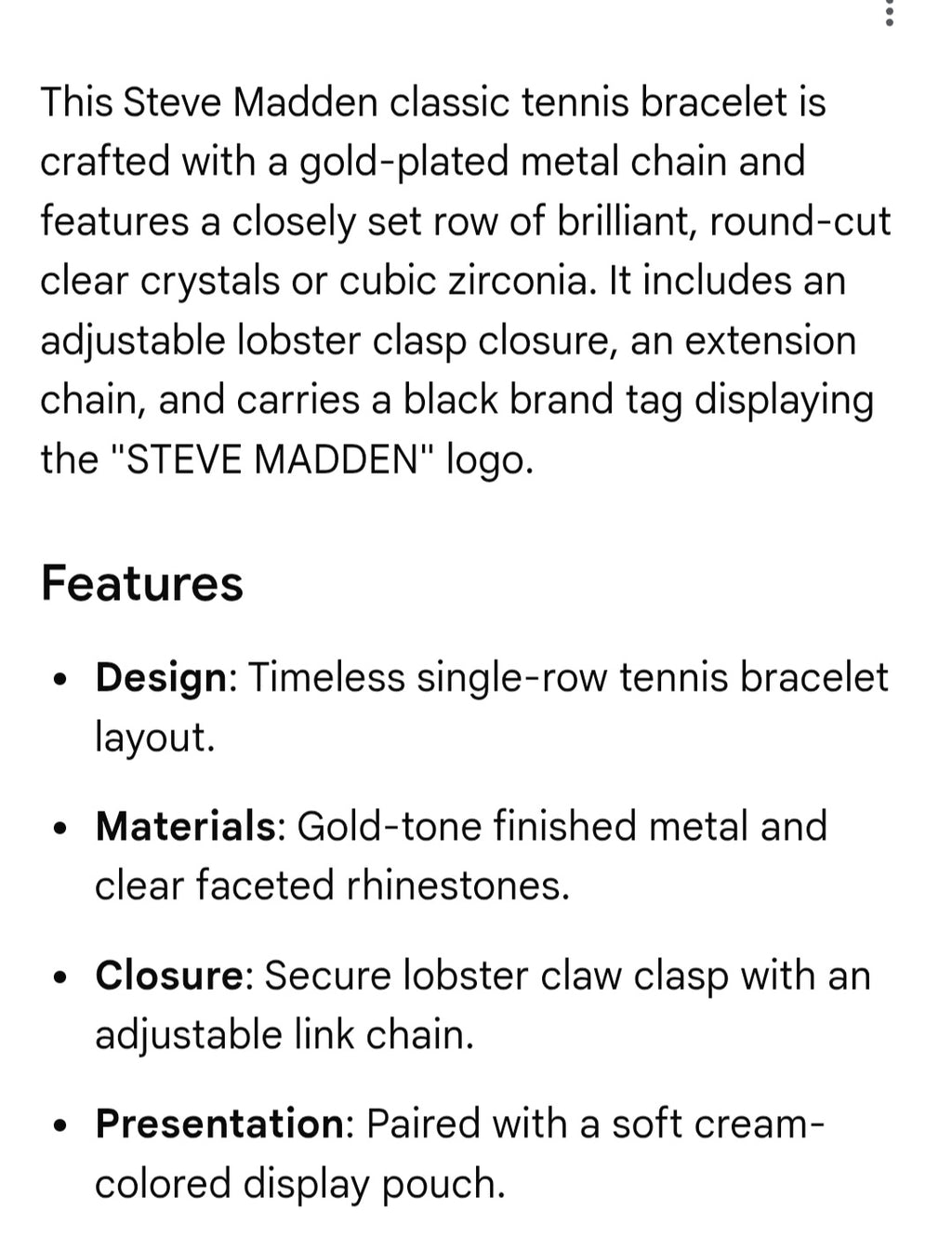 Steve Madden bracelet