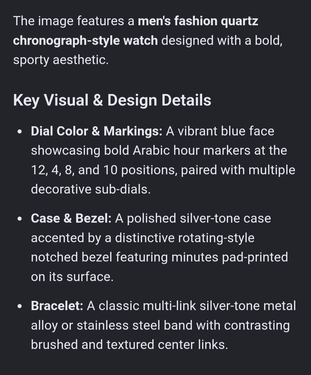 Mens watch face plate is blue zhowe brand