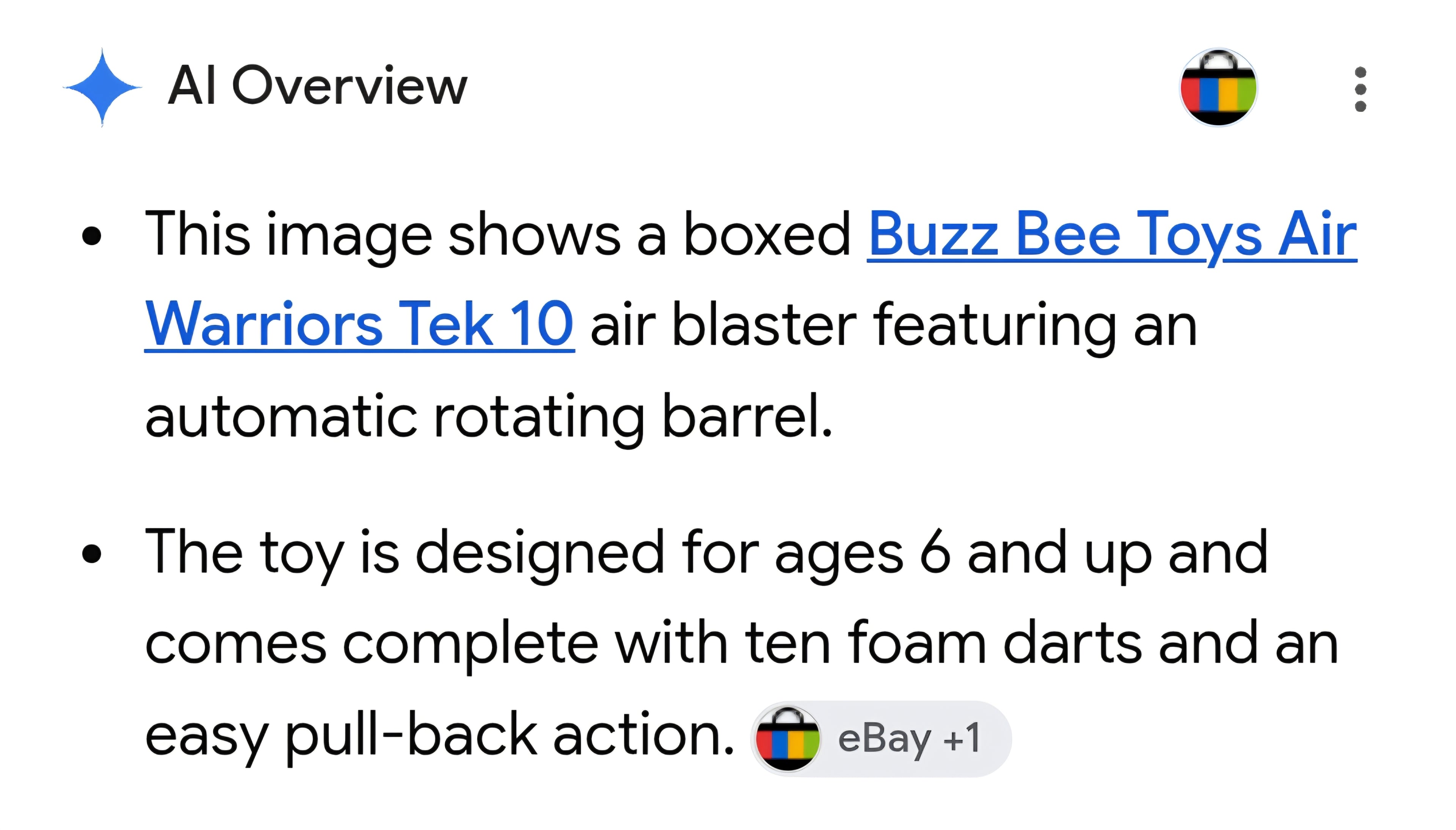 Tek 10 Air Blaster Buzz Bee Toys