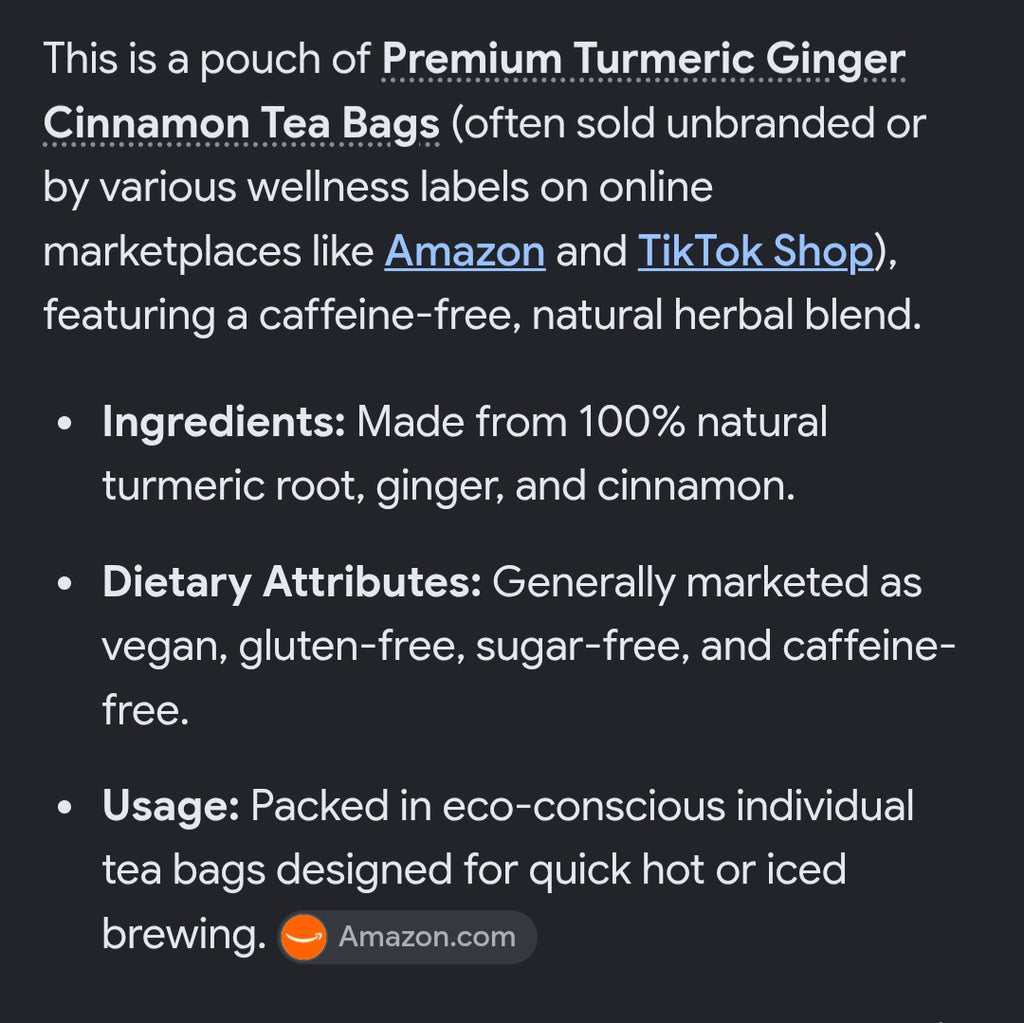 Premium Turmeric Ginger Cinnamon Tea Bags