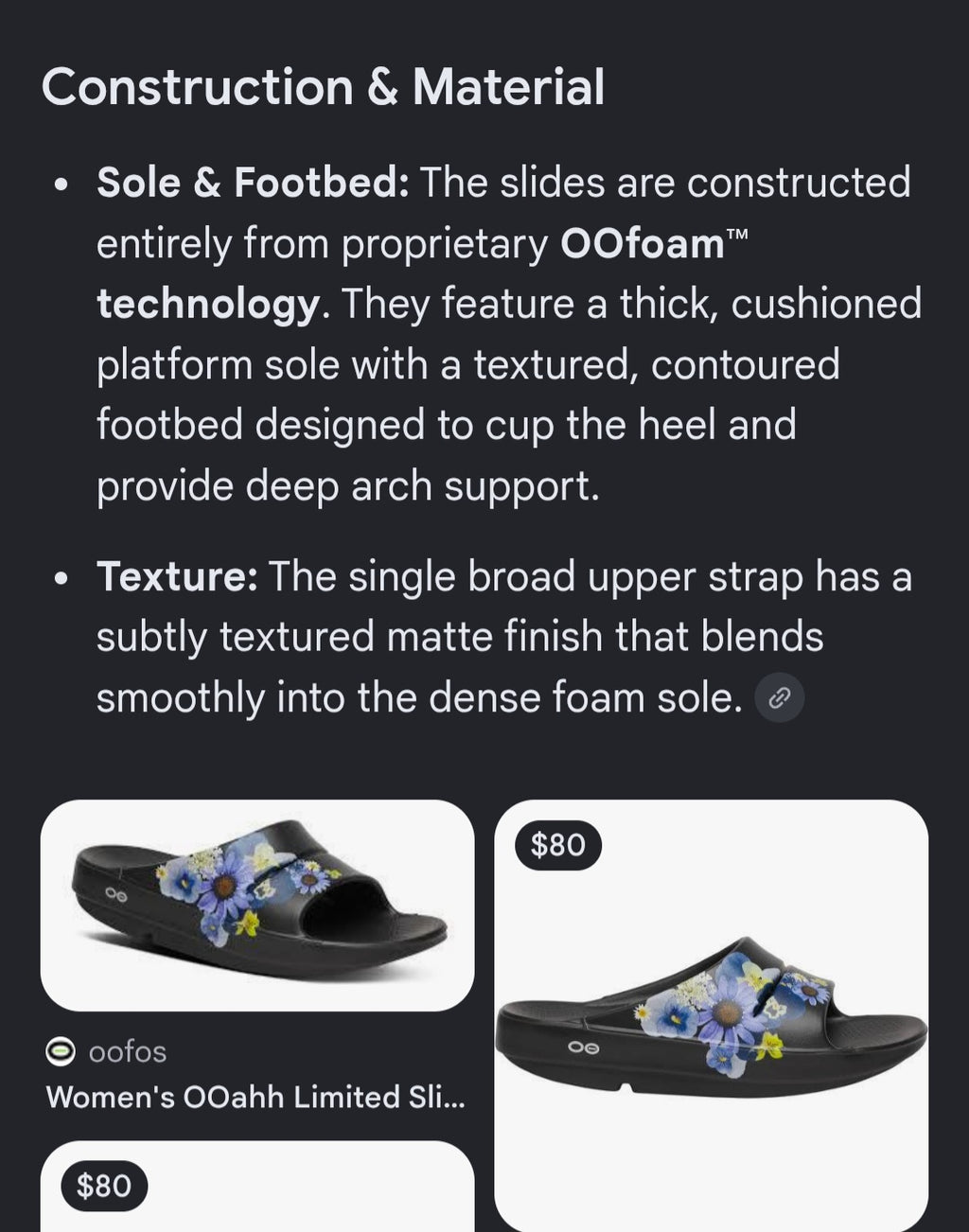 OOFOS slip on size 10usa
