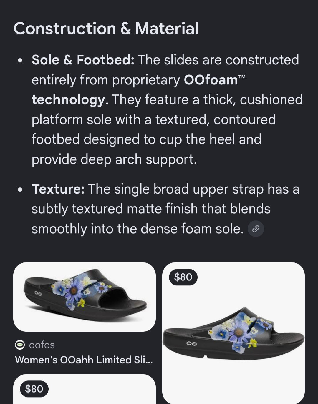 OOFOS slip on size 10usa