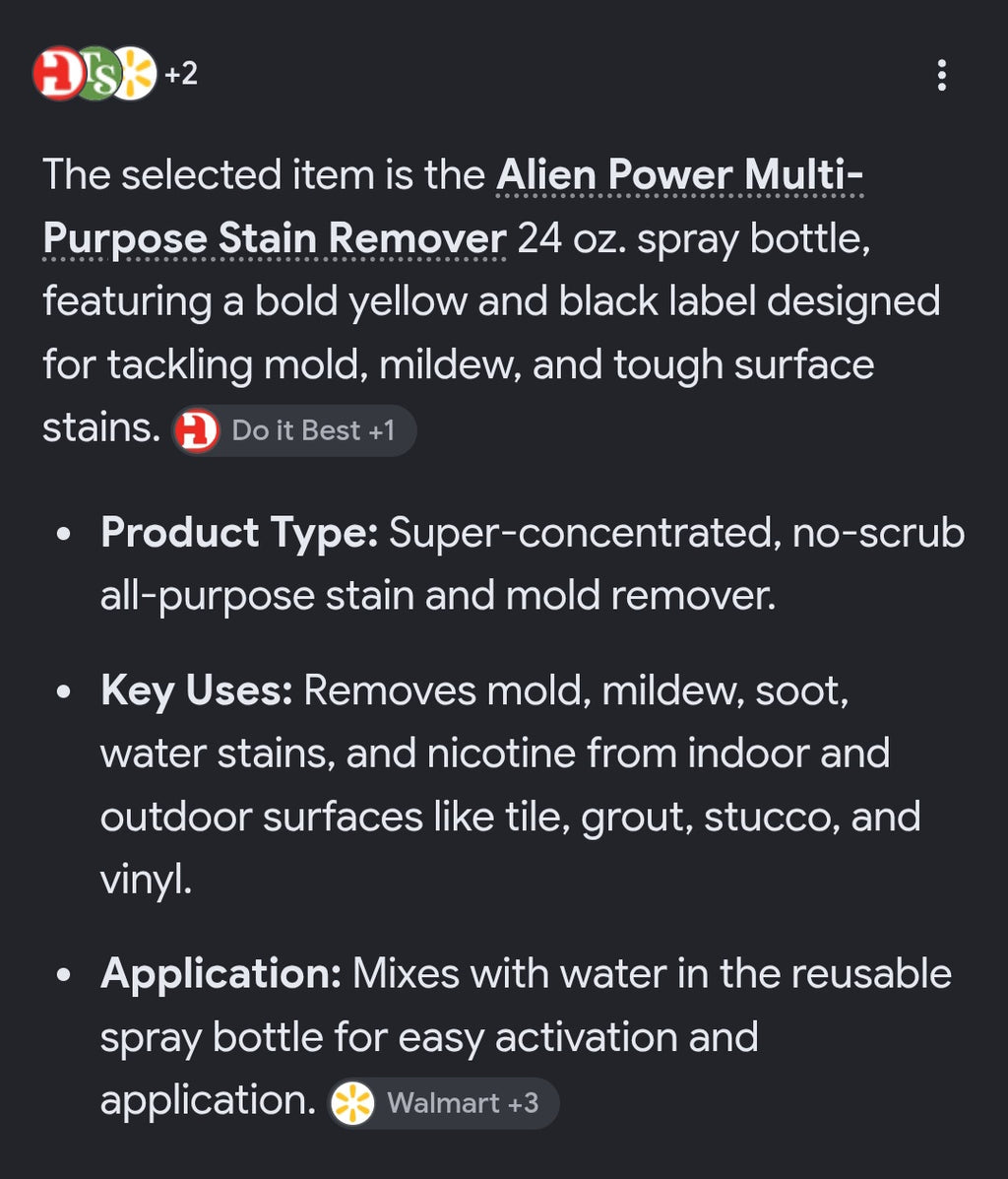 Alien power multi purpose stain remover bundle