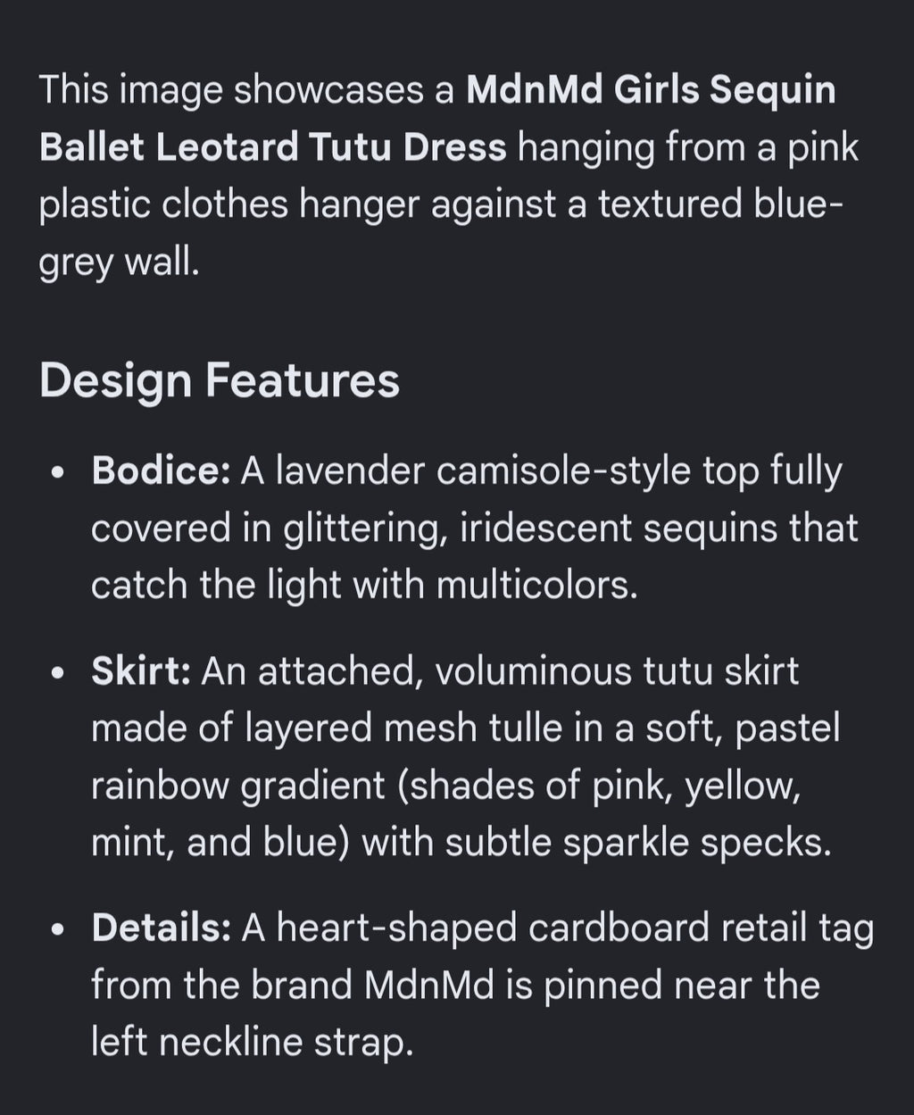 Ballet leotard 9 to 10 years