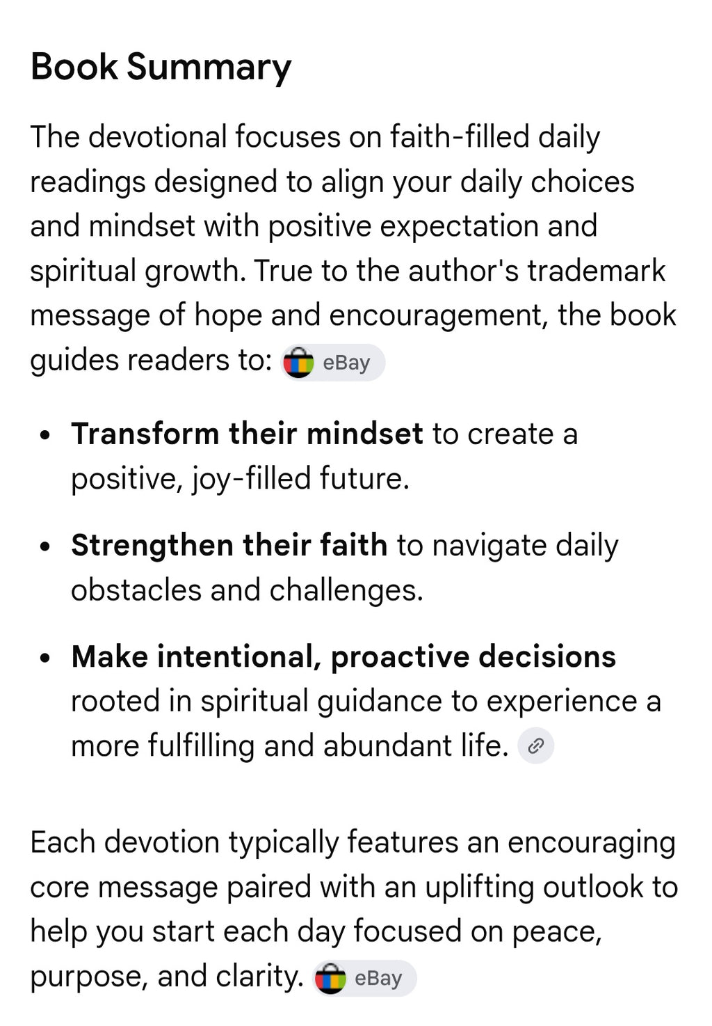 Special édition hard cover Joël Osteen Today I Choose Dévotions For A Better Life