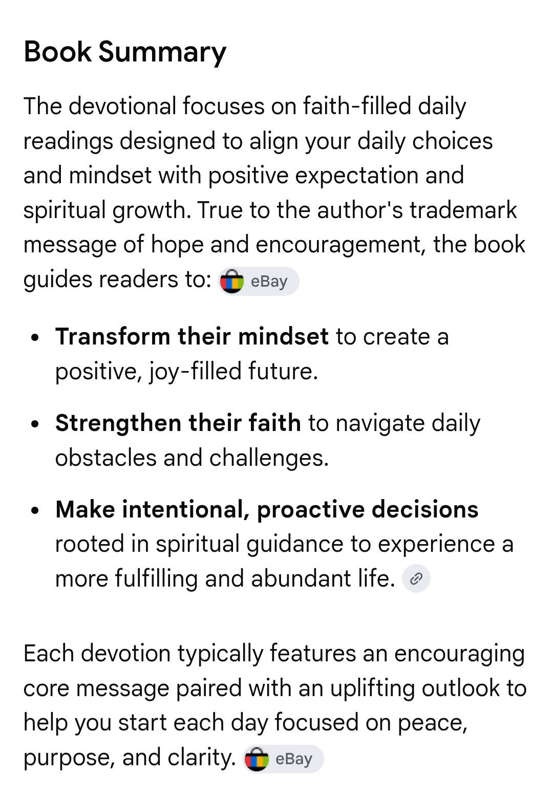 Special édition hard cover Joël Osteen Today I Choose Dévotions For A Better Life