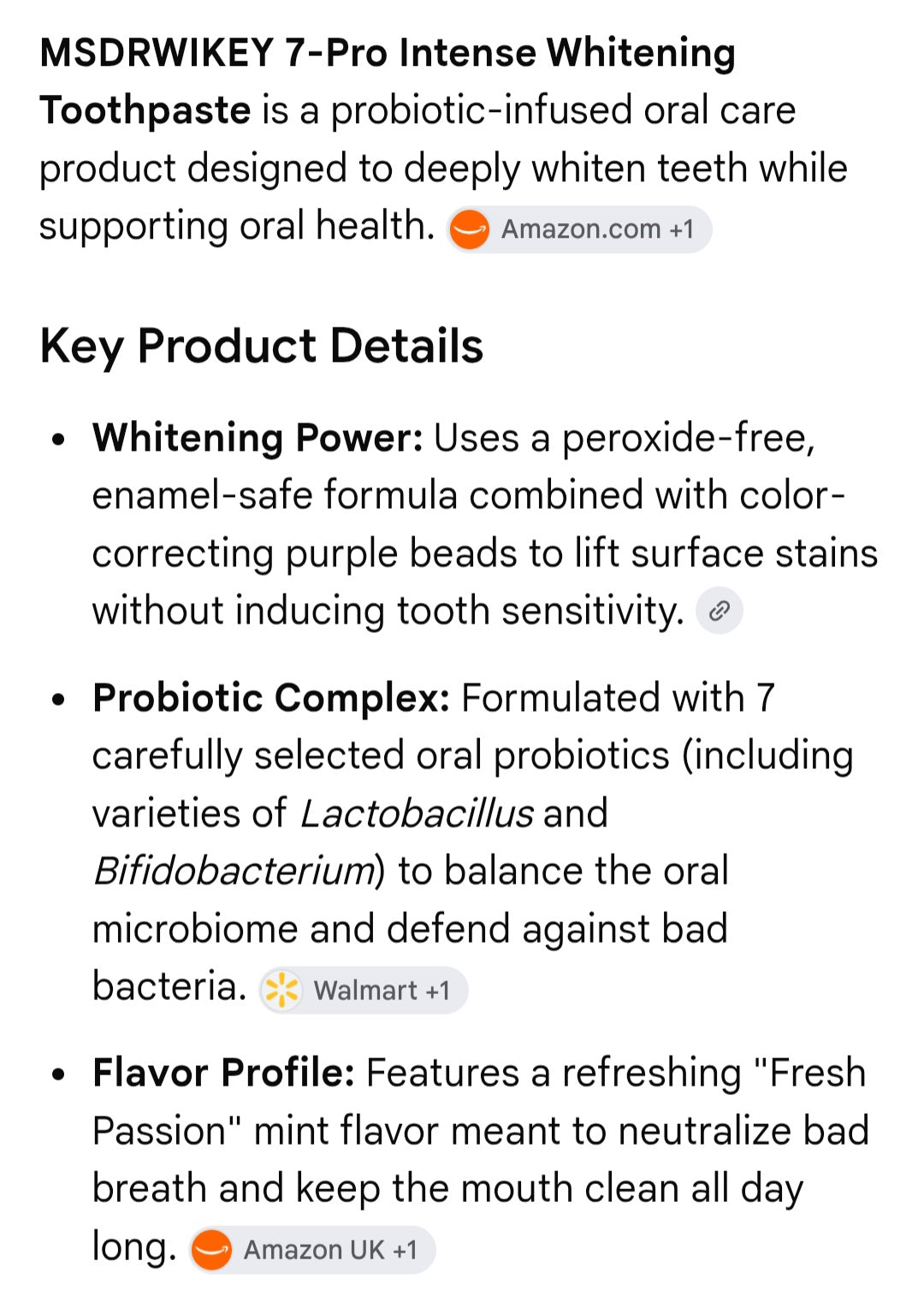 Teeth whitening 2 piece kit MS DRWIKEY