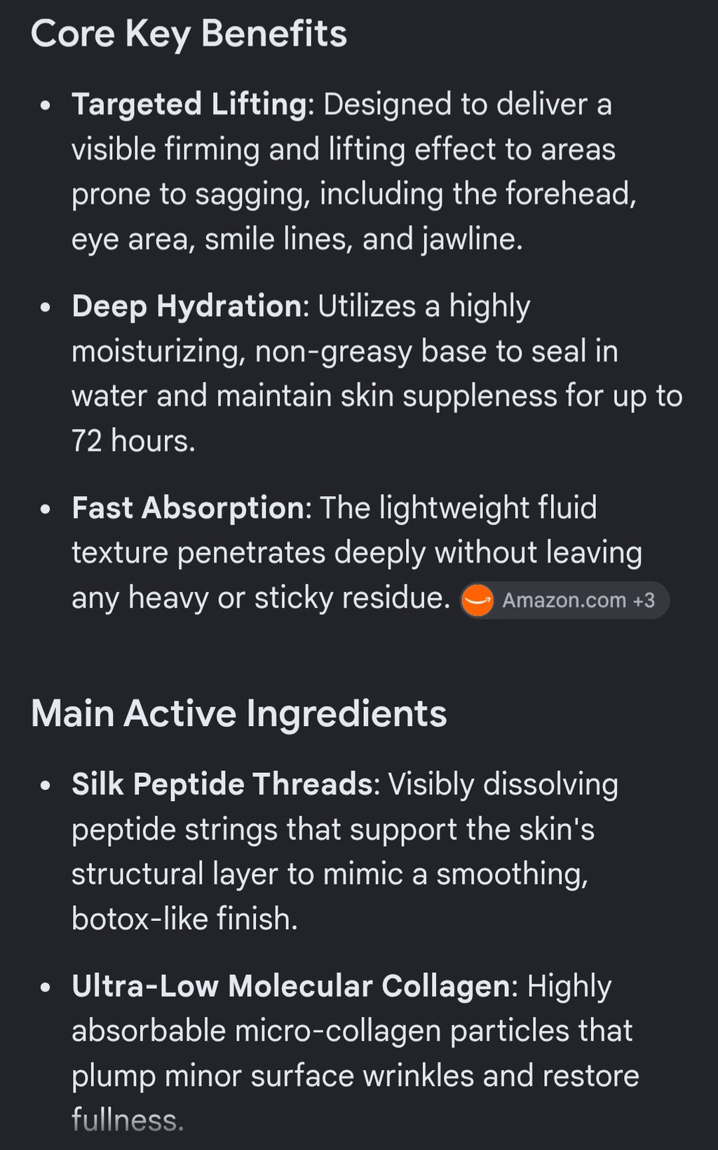Deep collagen silk peptide