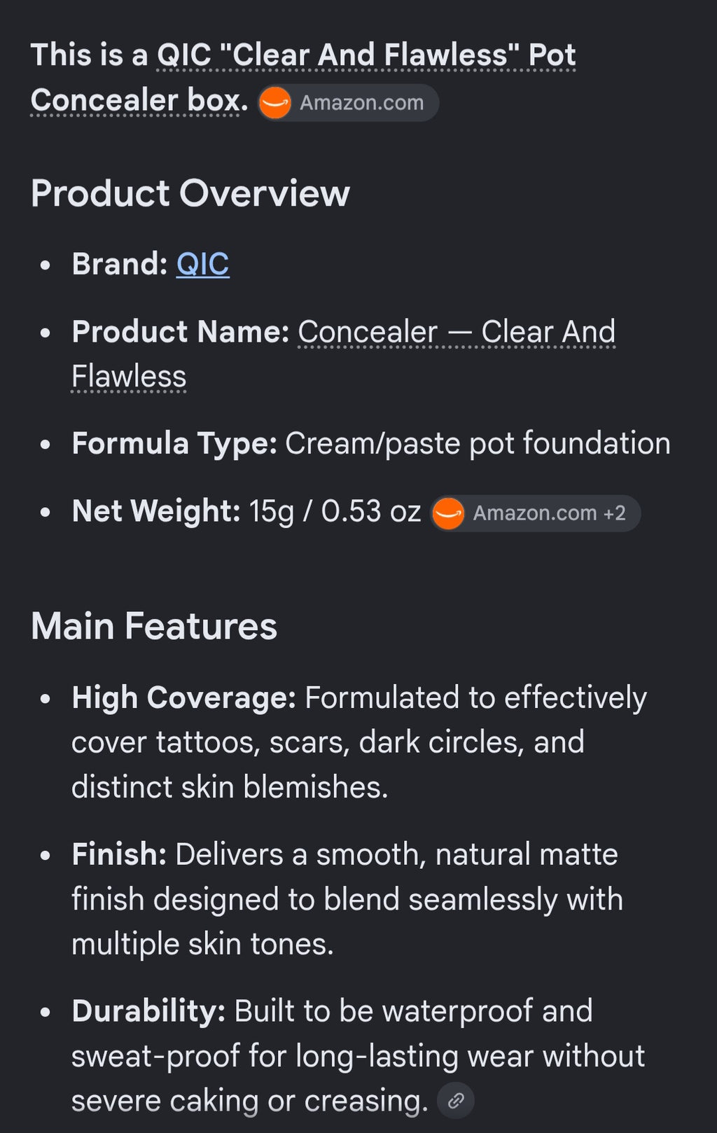 Concealer clear and flawless