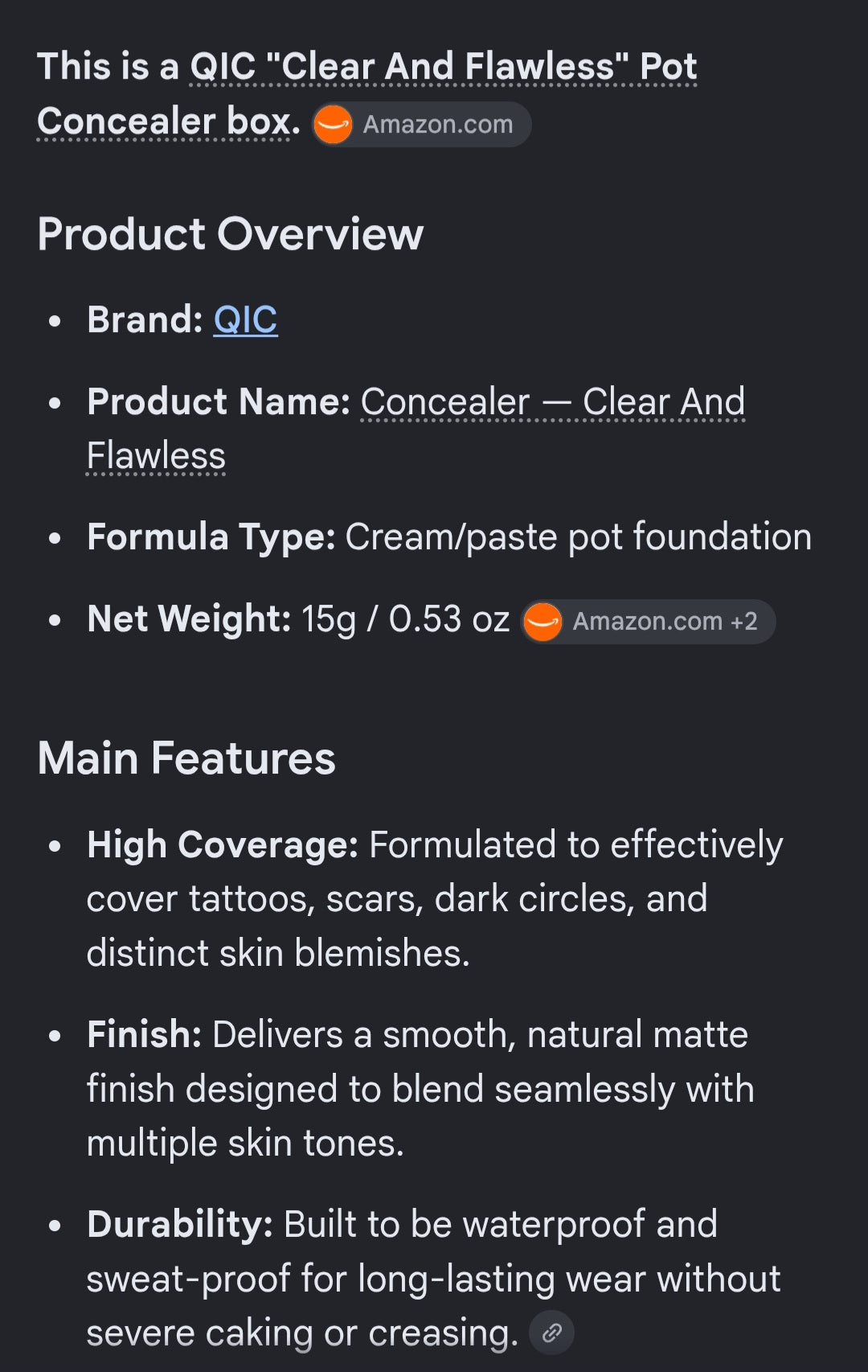 Concealer clear and flawless