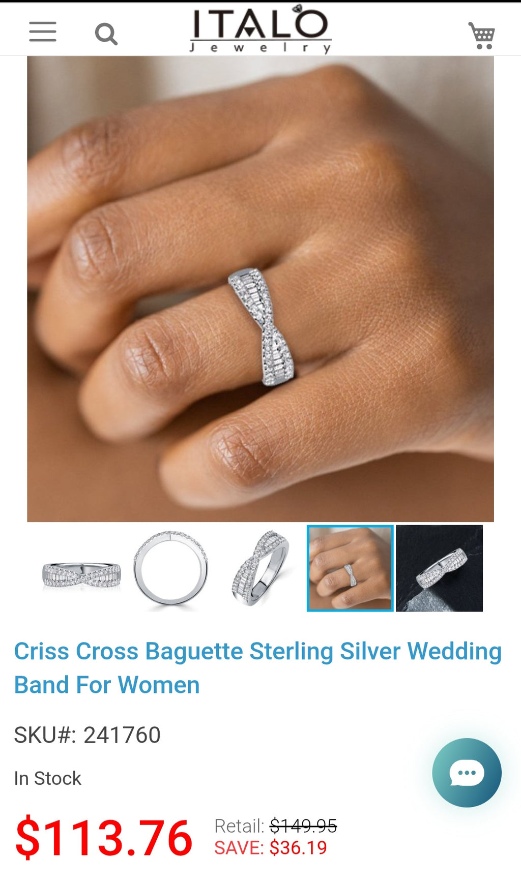 ITALO Jewelry ring size 8