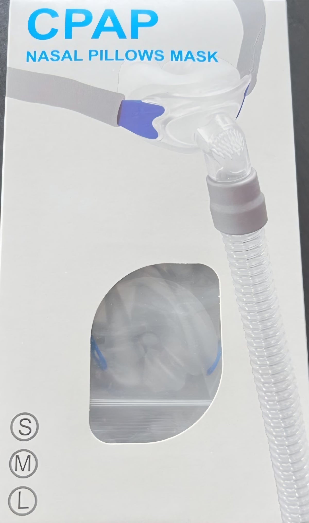 CPAP nasal pillows mask s,m,l nose pillows headgear frame elbow swivel hose