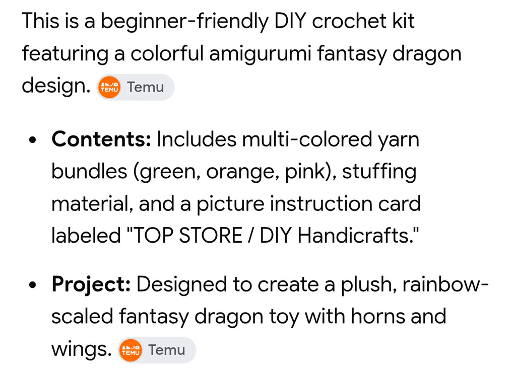 DYI KIT make a dragon