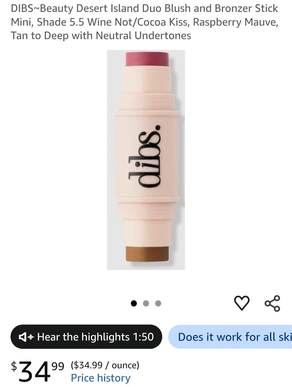 Dibs status stick unbothered bronze