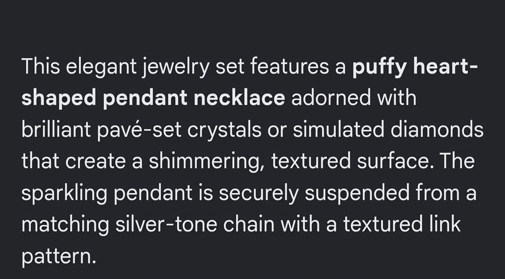 Puffy heart necklace