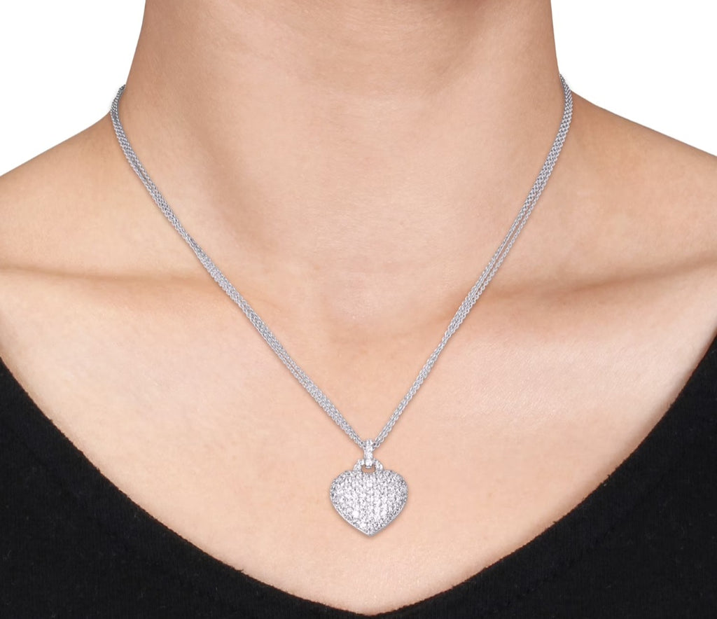 Puffy heart necklace