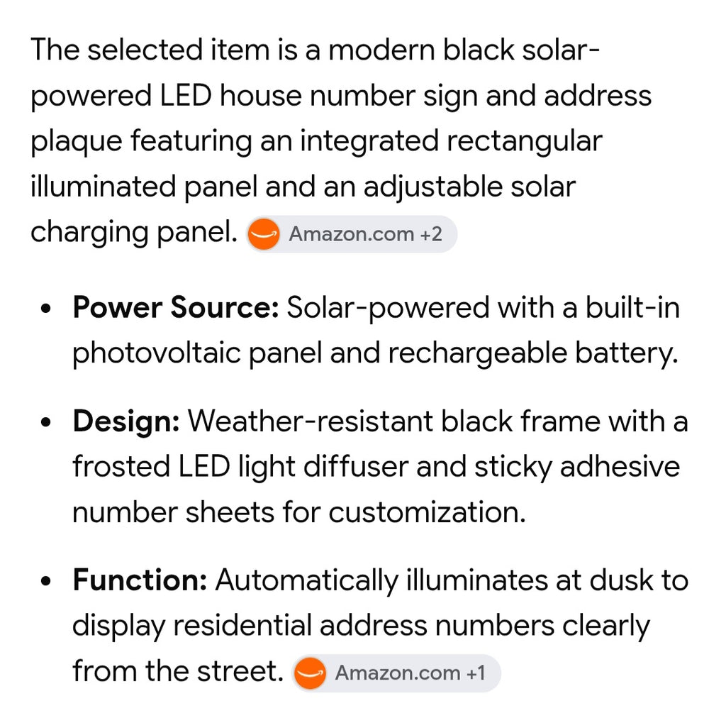 Led light solar outdoor address light