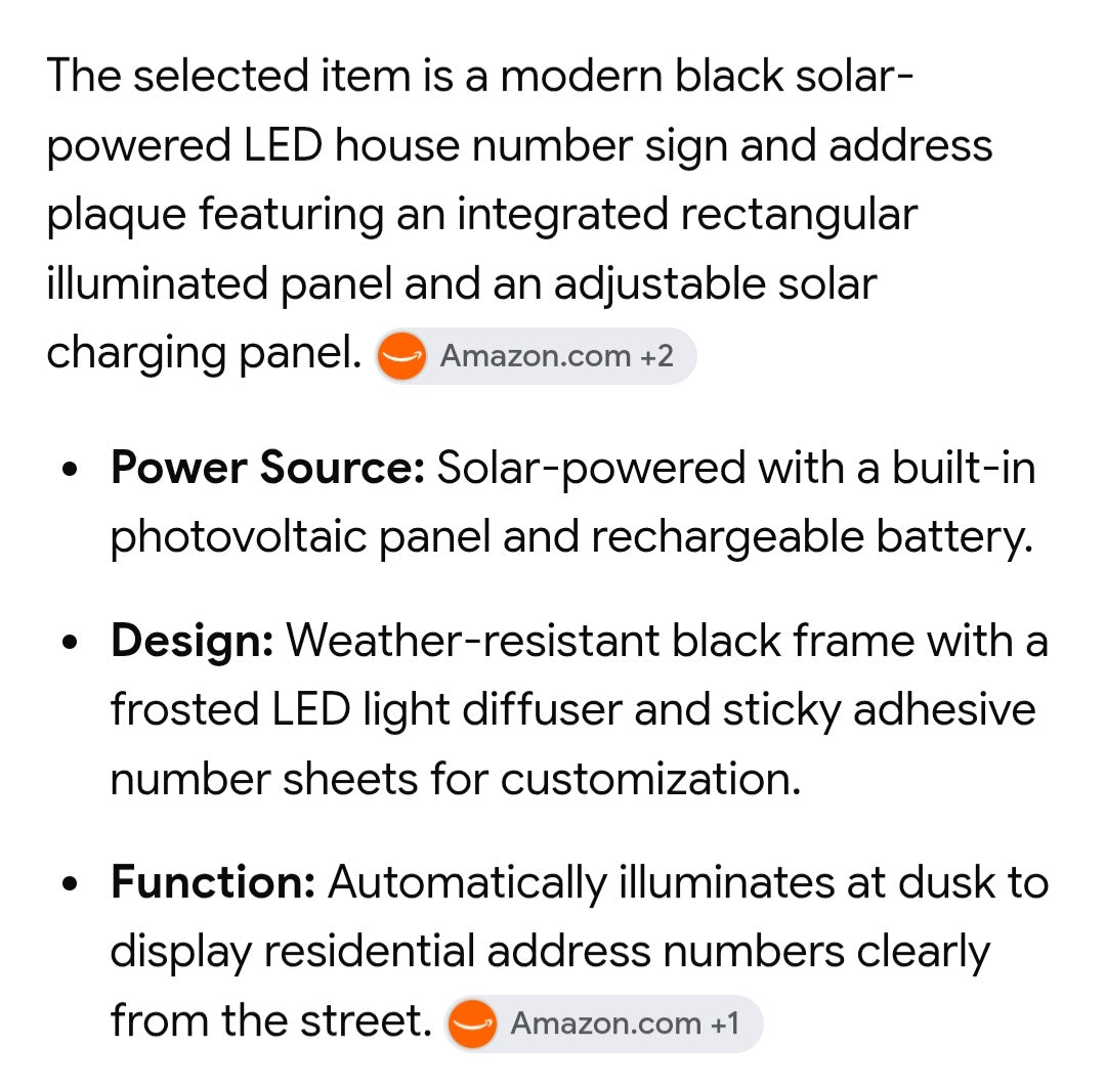 Led light solar outdoor address light