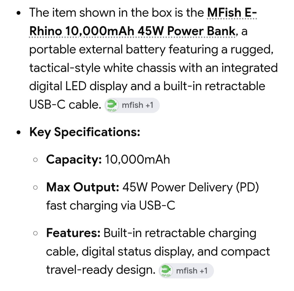 Power Bank 45 w/max