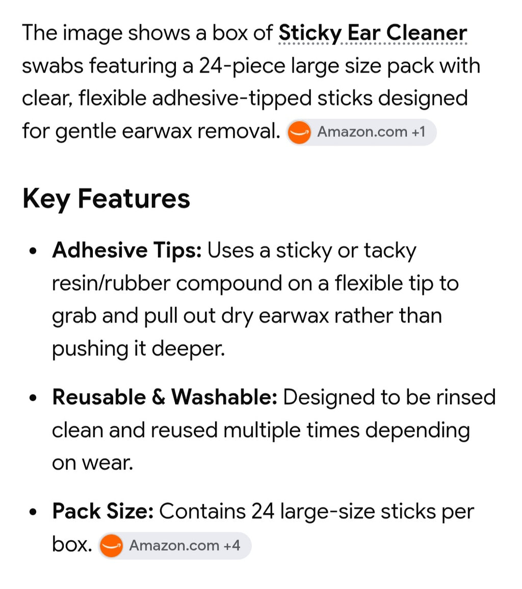 Sticky ear cleaners 24 pack