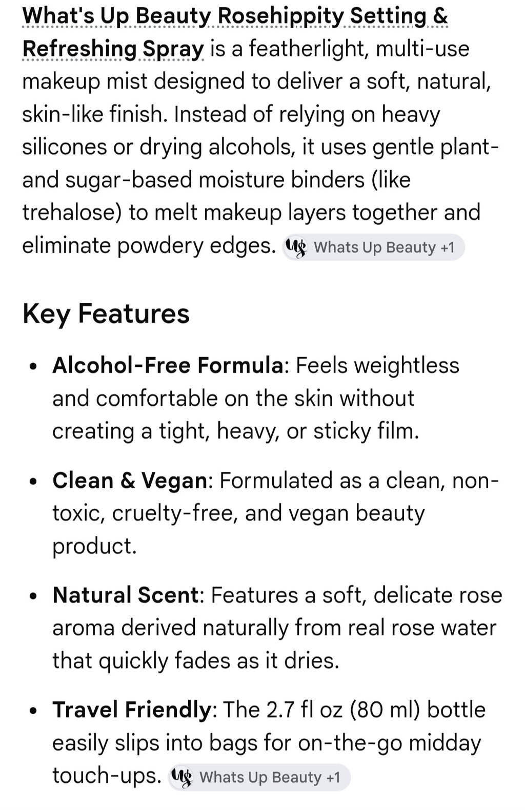 From ipsy : whats up Rosehippity setting spray