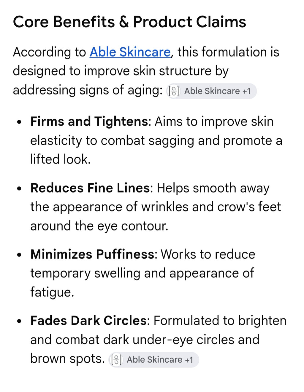From ipsy : able skincare london pro concentrate RNA restoring eye contour