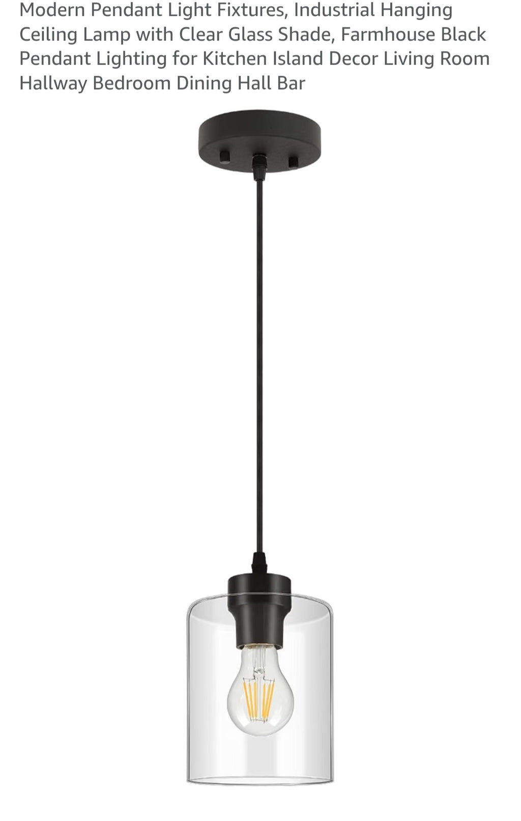 New in box farmhouse style hanging light