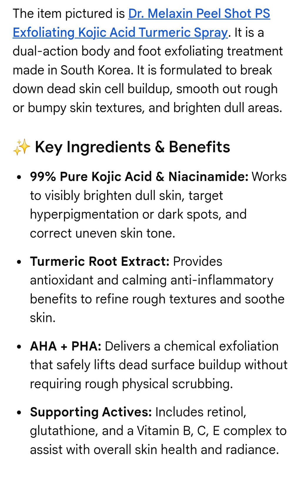 Dr.Melaxin 5 full size products bundle toner pads, body and foot spray, cyano pink, neck cream, turmeric soap bar
