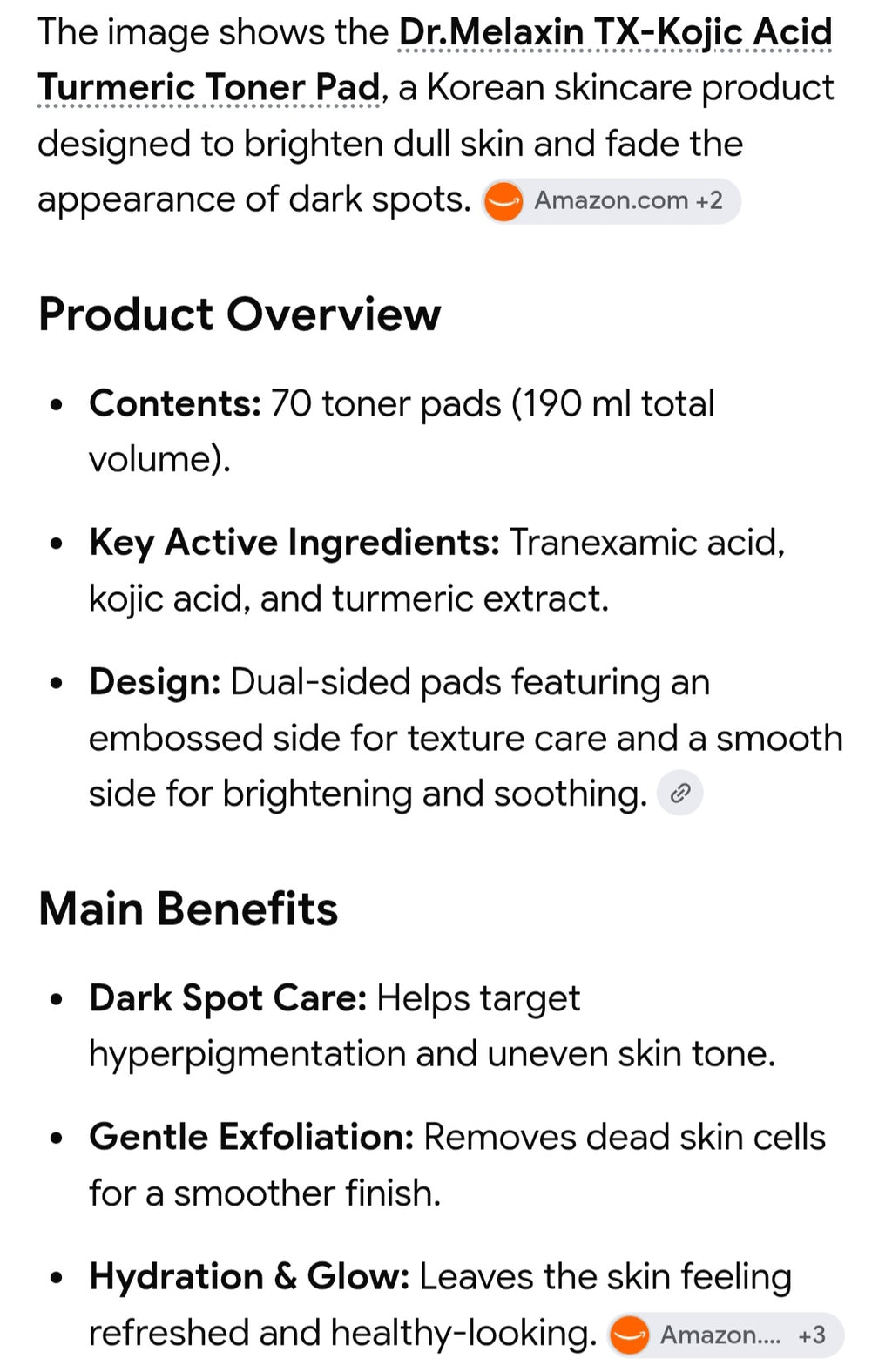 Dr.Melaxin 5 full size products bundle toner pads, body and foot spray, cyano pink, neck cream, turmeric soap bar