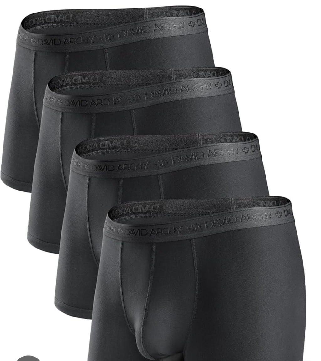 David Archy 4 pack of mens underwear size large 2 gray 2 black