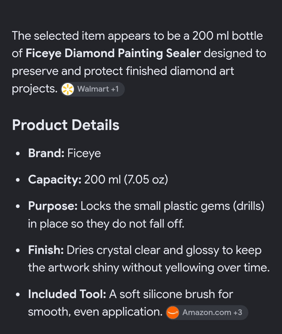 Ficeye Diamond painting sealer you get 3 bottles with tool one price