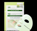 Dr.Melaxin mask wrap 4 packs in box each pack contains 2 step set