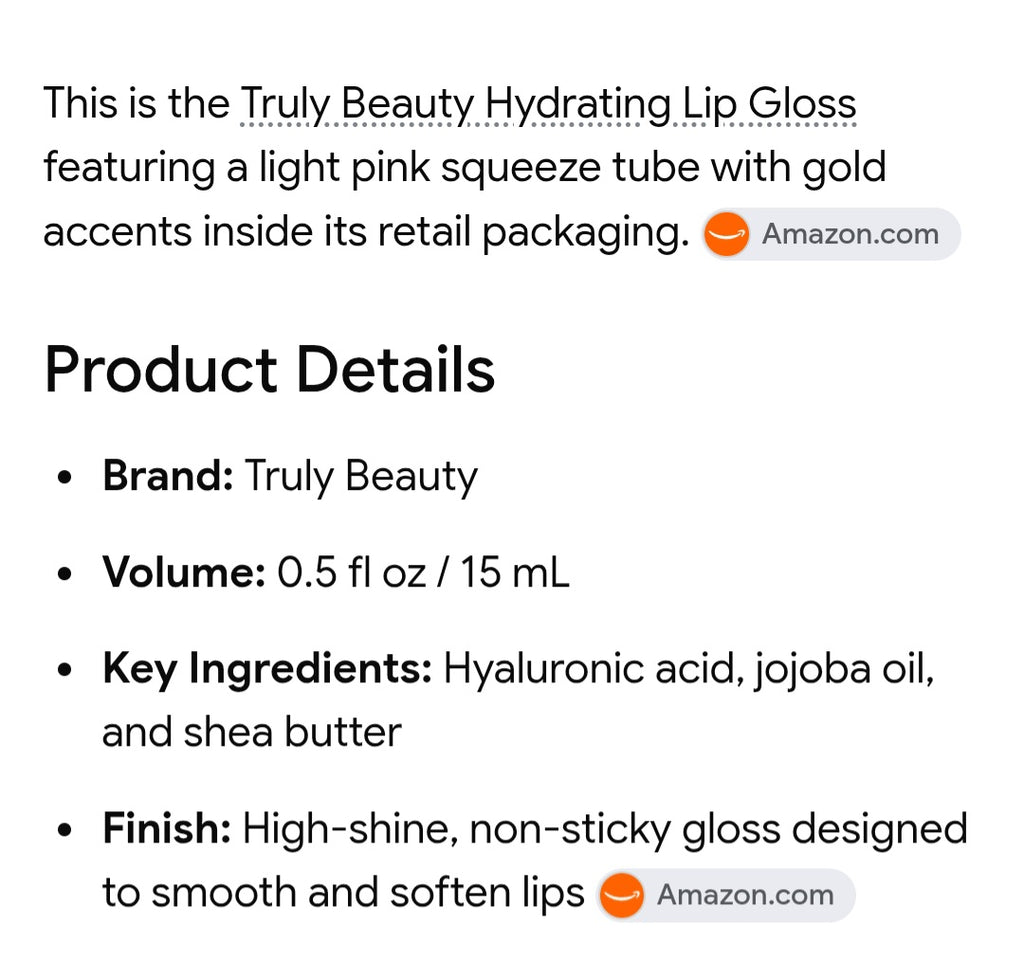 Truly Beauty lip gloss
