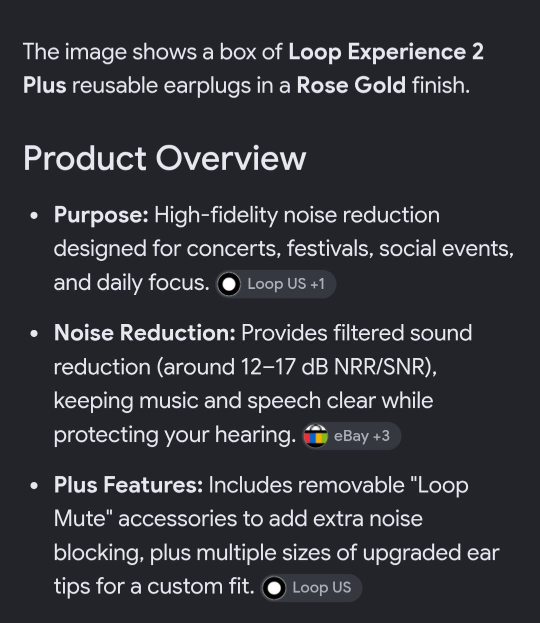 Loop Experience 2 plus rose gold