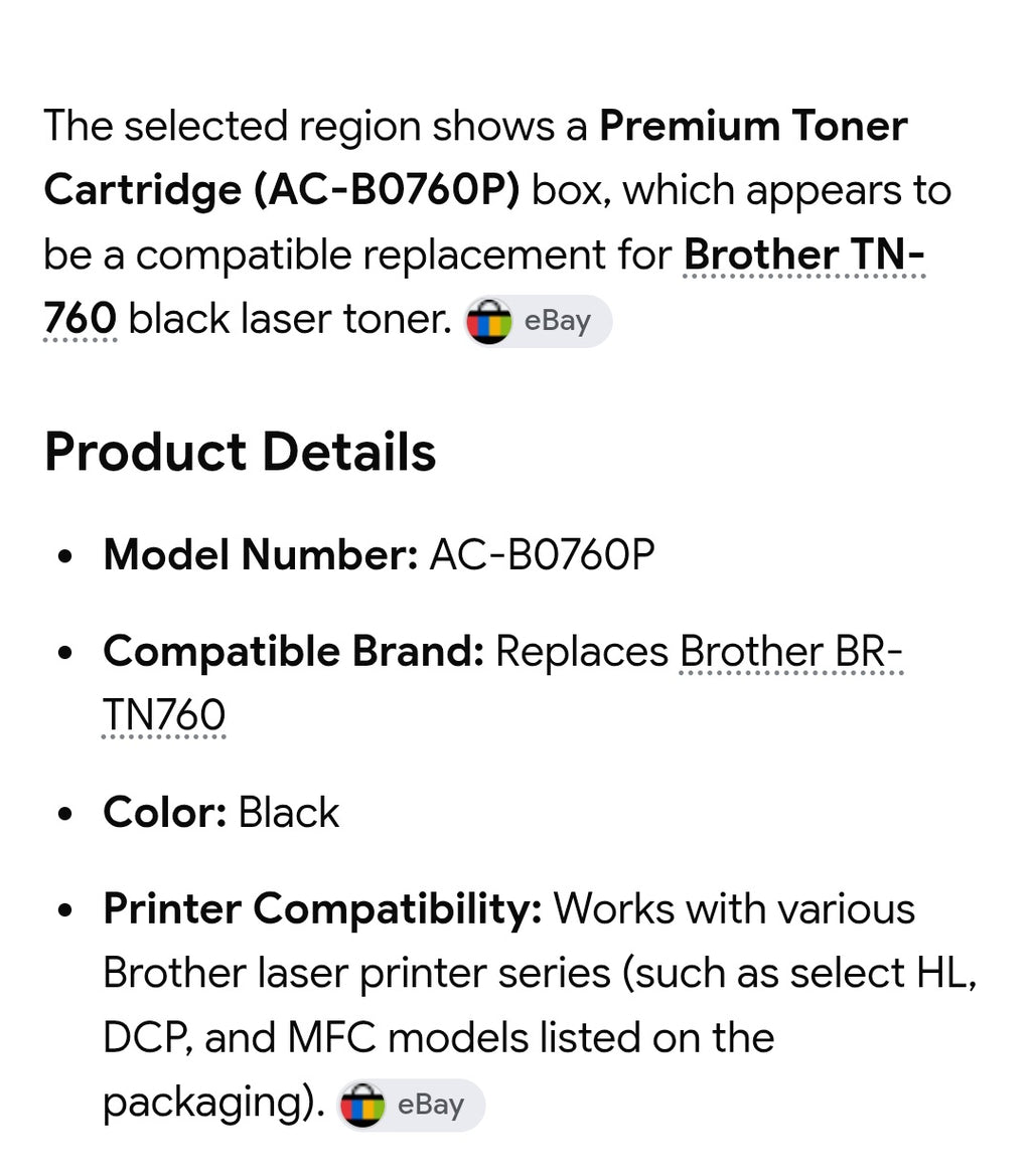 Toner cartridge AC-B0760P
