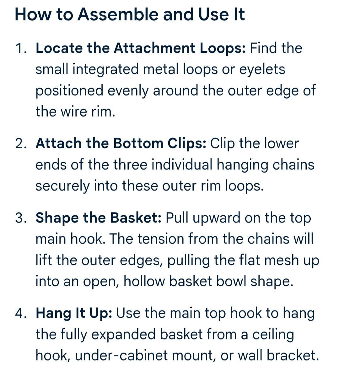 Hanging basket for fruit or anything you want