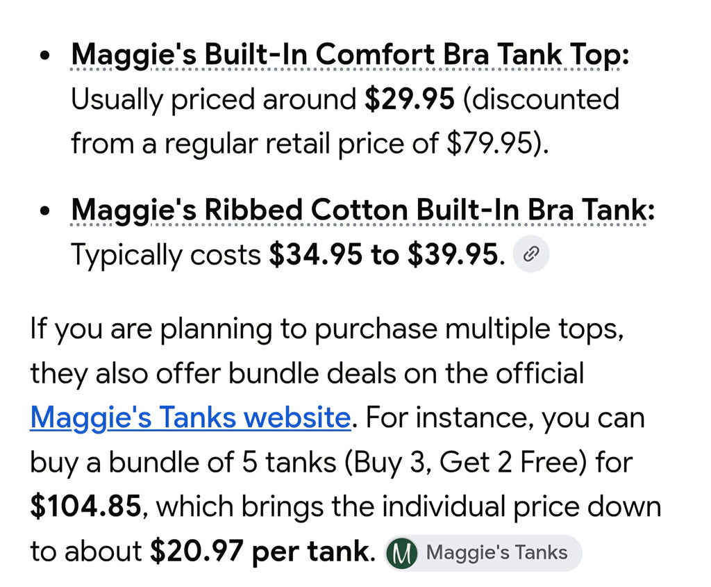 Maggies tanks built in bra 5 pack 2 tan / 1 white/ 2 black size XLarge