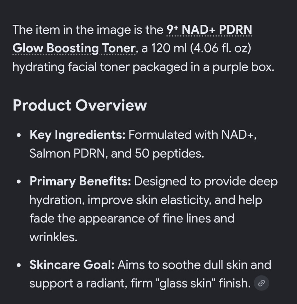 NAD+PDRN Glow boosting toner