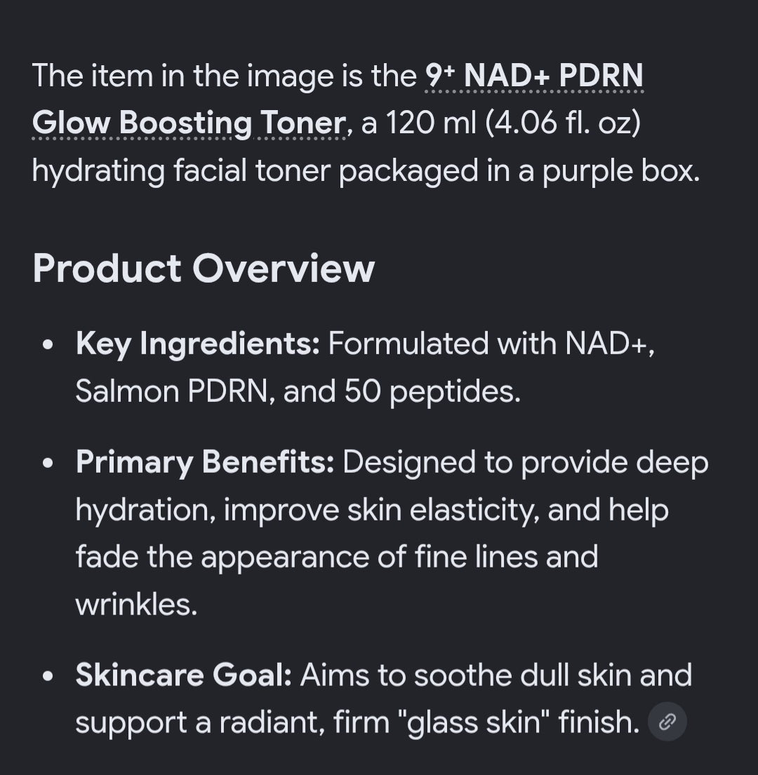 NAD+PDRN Glow boosting toner