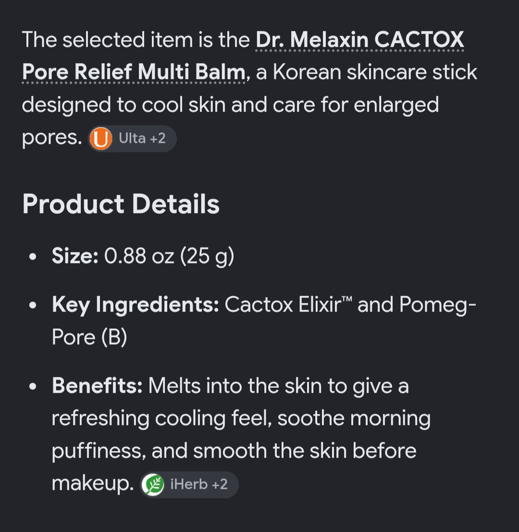 Dr.Melaxin cactox pore relief multi balm