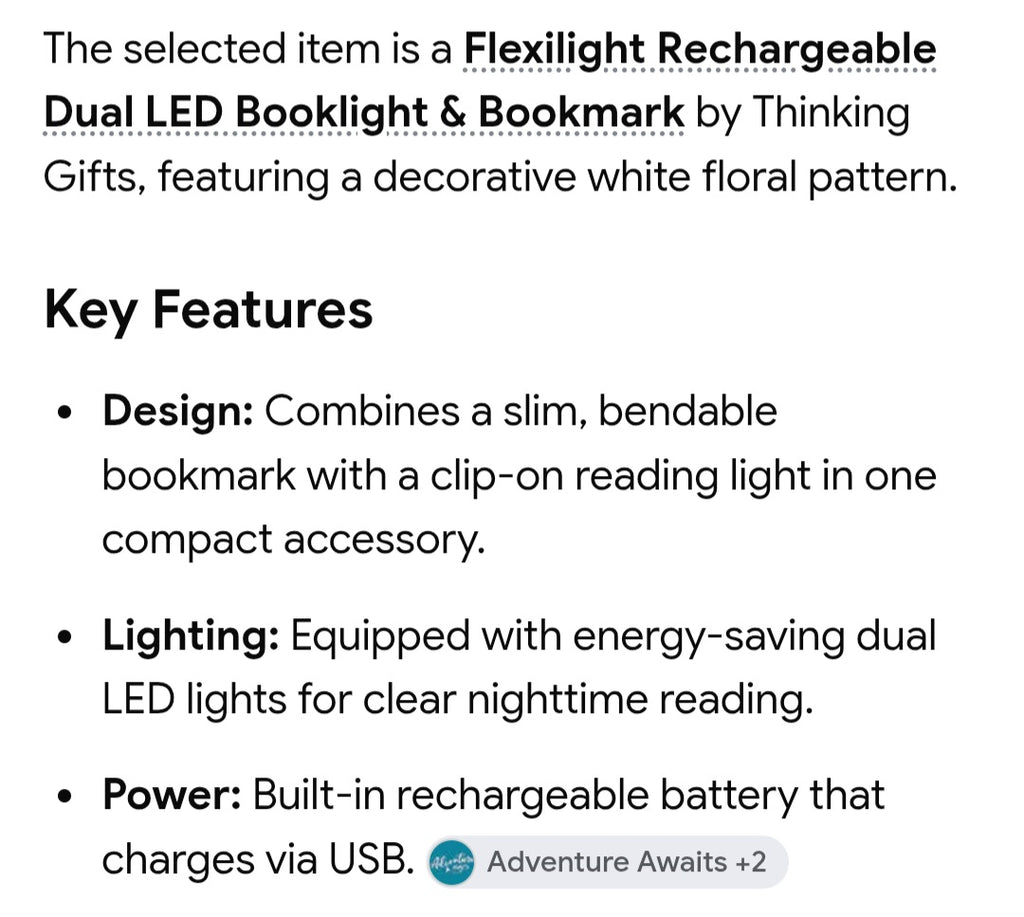 Flexi Light dual led booklight and bookmark in one rechargeable