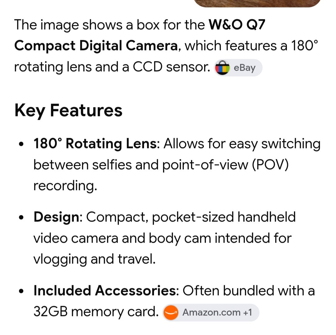 Mini handheld camera 4k color orange